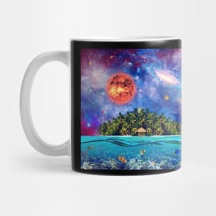 Island Oasis - Cosmic Retreat - Sea Scape Mug